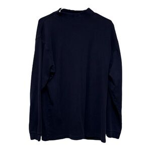 Pendleton Cotton Mock Turtle Neck Long Sleeve Men's Navy Blue Size Medium
